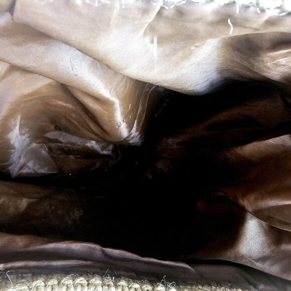 Vintage Large Swirl Double Handled Crochet Bubble Stitch Hobo Style Handbag - Picture 8 of 8